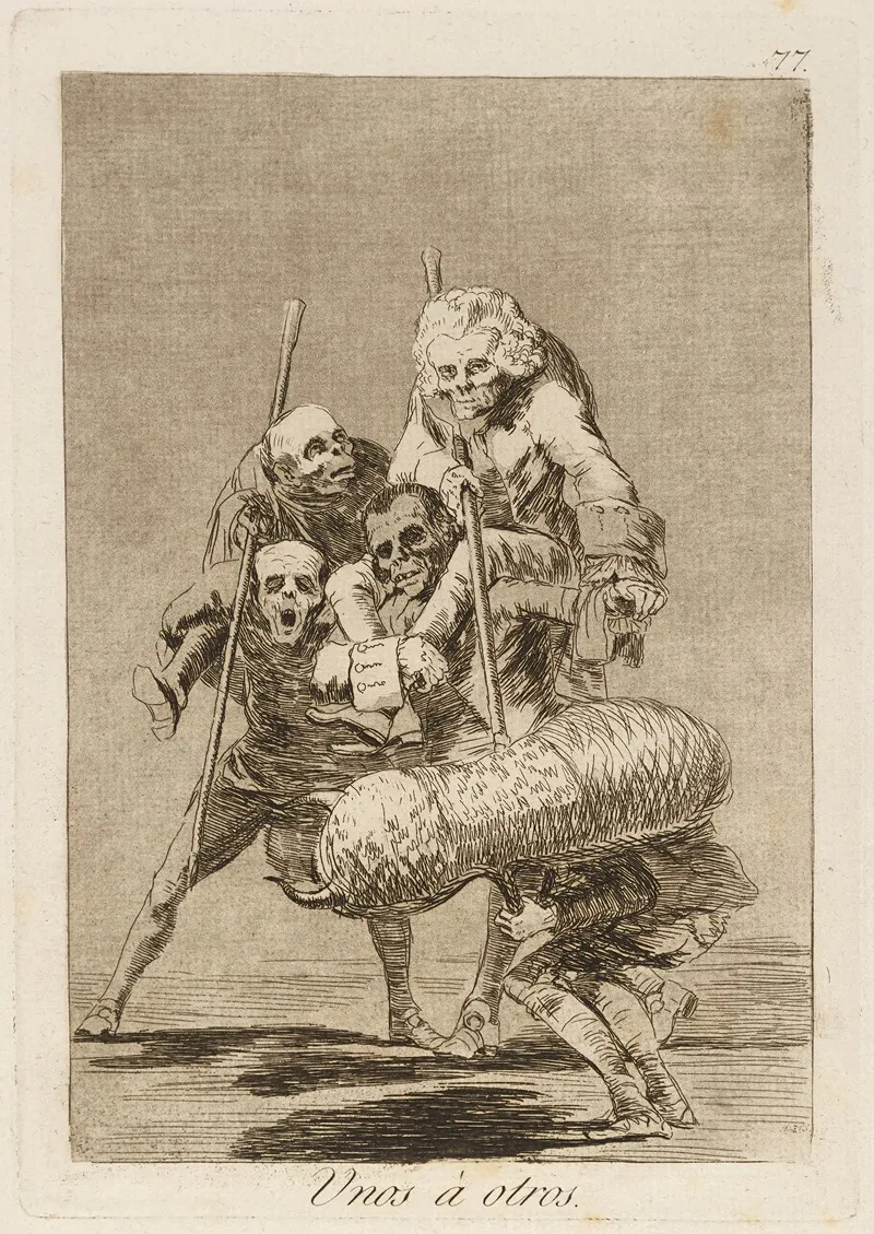 Unos A Otros What One Does To Another Wall Art by Francisco de Goya - High-Resolution Digital Print