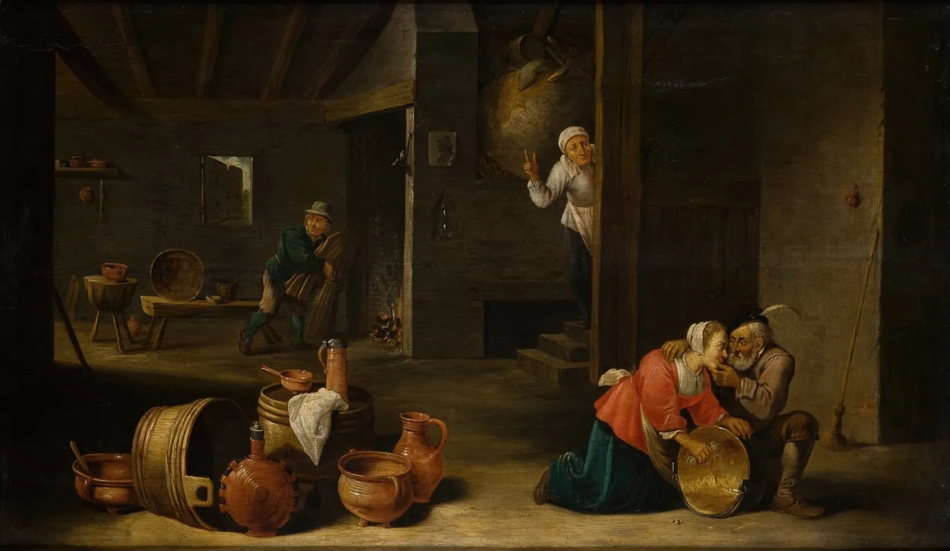 Unpleasant Surprise Mismatched Couple Wall Art by Cornelis Mahu - High-Resolution Digital Print
