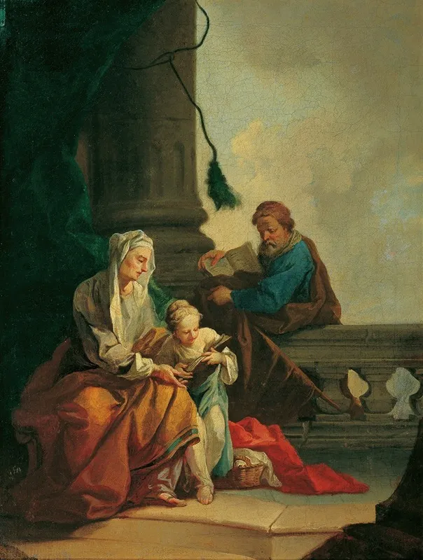 Unterweisung Mariens Durch Joachim Und Anna Wall Art by Daniel Gran - High-Resolution Digital Print