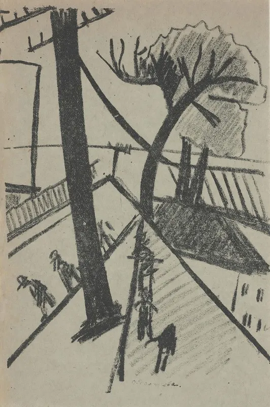 Untitled Futurist City Scene From Poetry Of Mayakovsky
