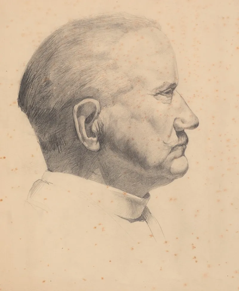 Untitled Mans Head In Profile