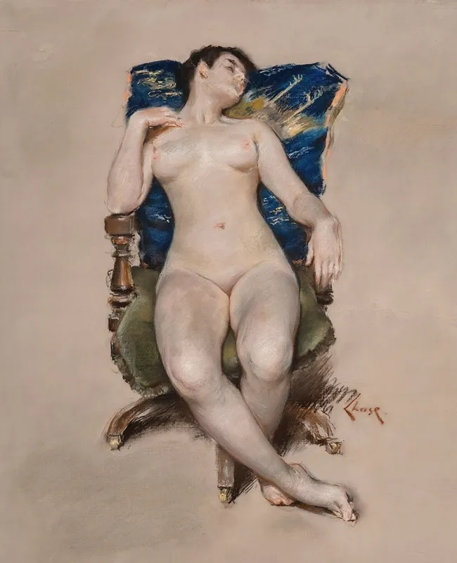 Untitled Nude Resting In A Chair