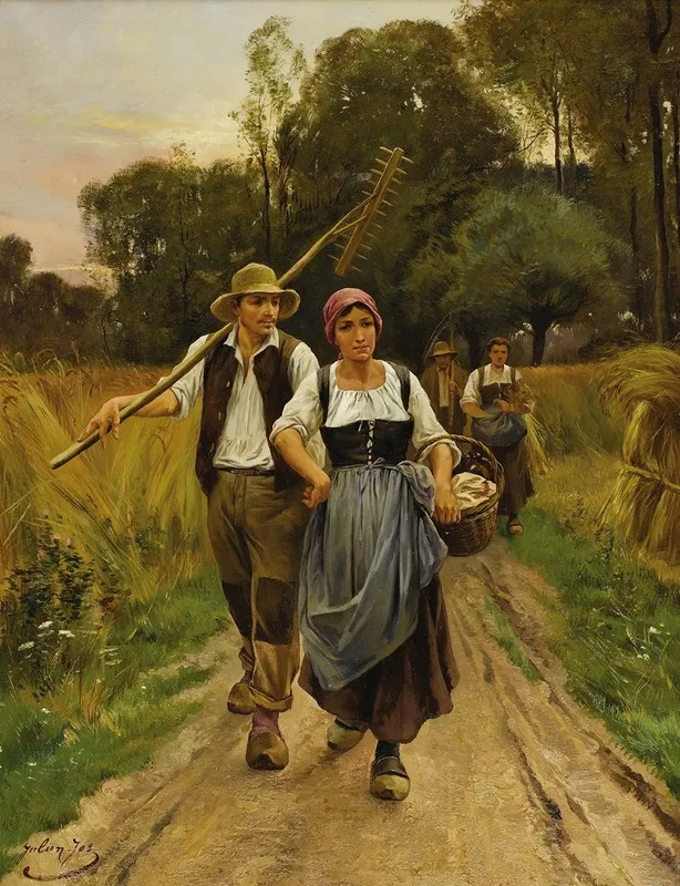 Untitled Peasant Farmers Wall Art by Julien Joseph (Julien Jos) - High-Resolution Digital Print