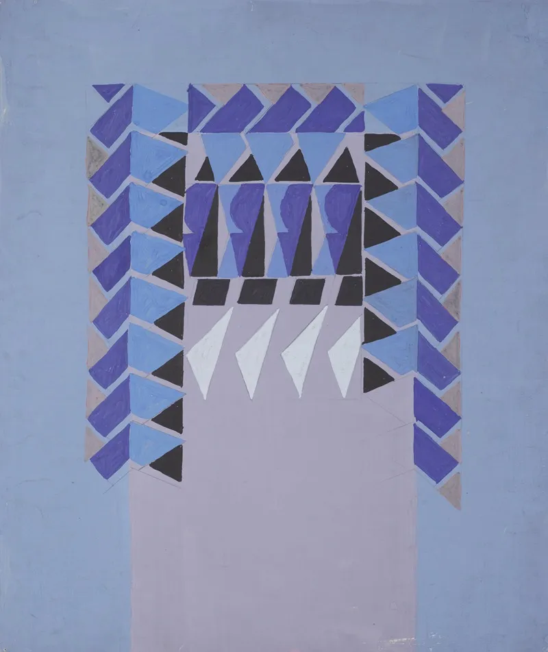 Untitled Textile Design No I Wall Art by Frances Hodgkins - High-Resolution Digital Print