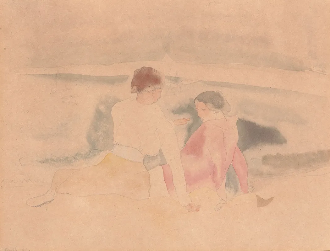 Untitled Two Women And Boats