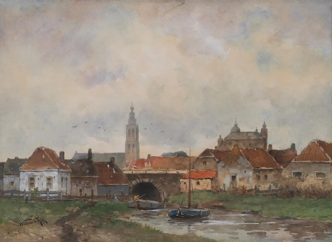 Upper Lock At Steenbergen Wall Art by Willem Cornelis Rip - High-Resolution Digital Print