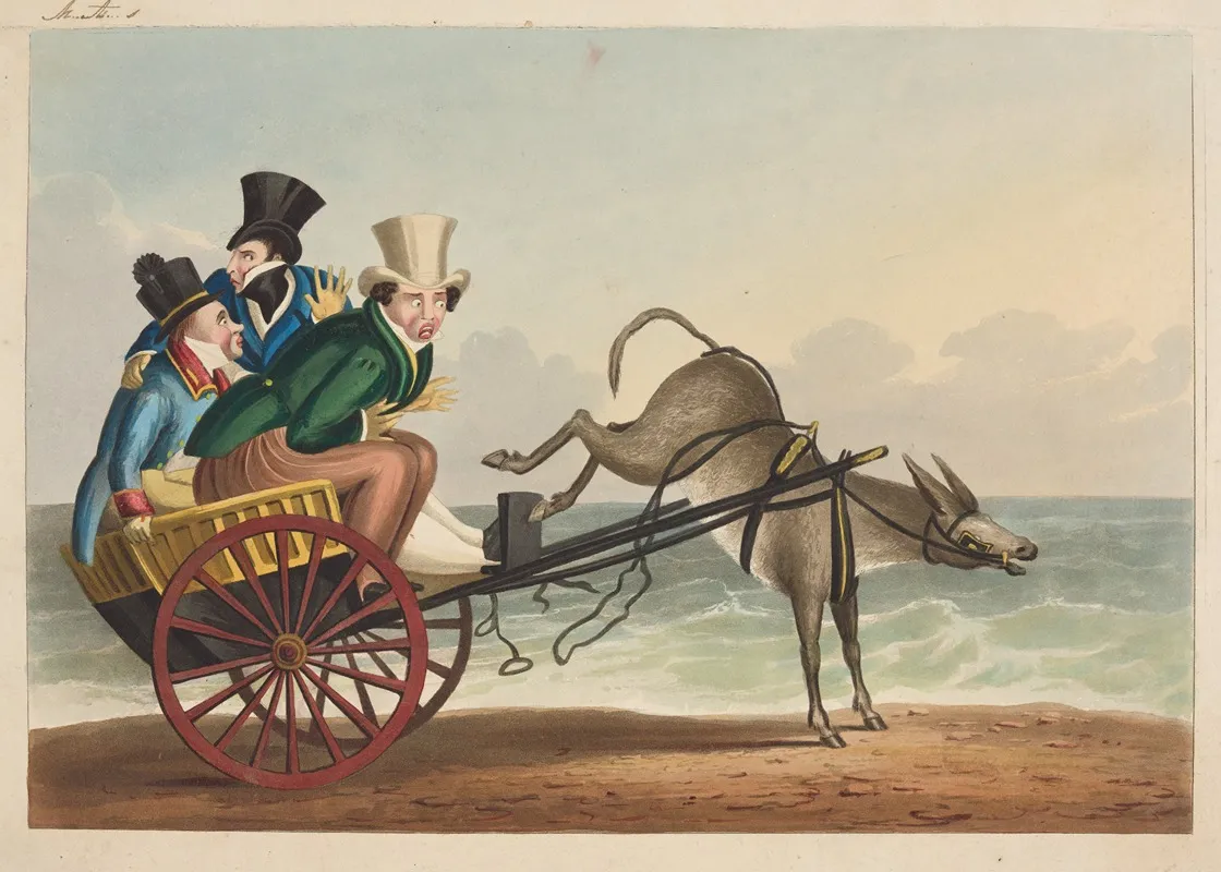 Upset Donkey Cart