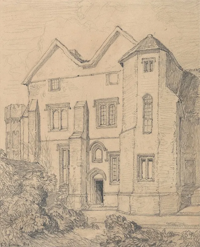 Upwell Rectory Norfolk Wall Art by John Sell Cotman - High-Resolution Digital Print