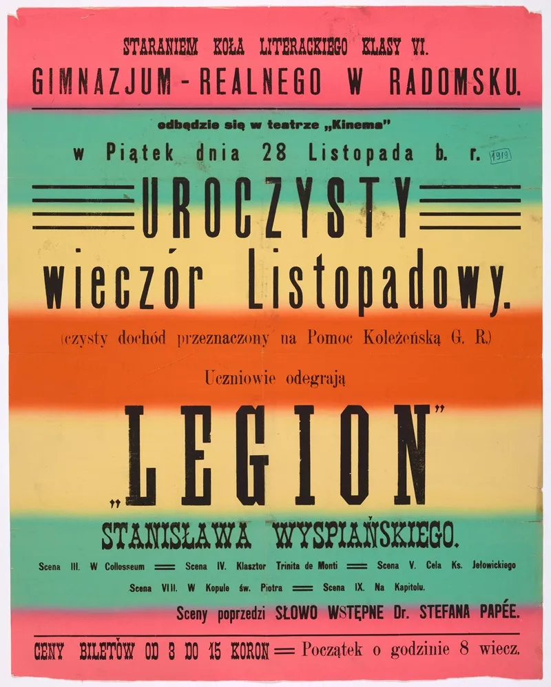 Uroczysty Wieczor Listopadowy Legion Stanislawa Wyspianskiego Wall Art by Anonymous - High-Resolution Digital Print