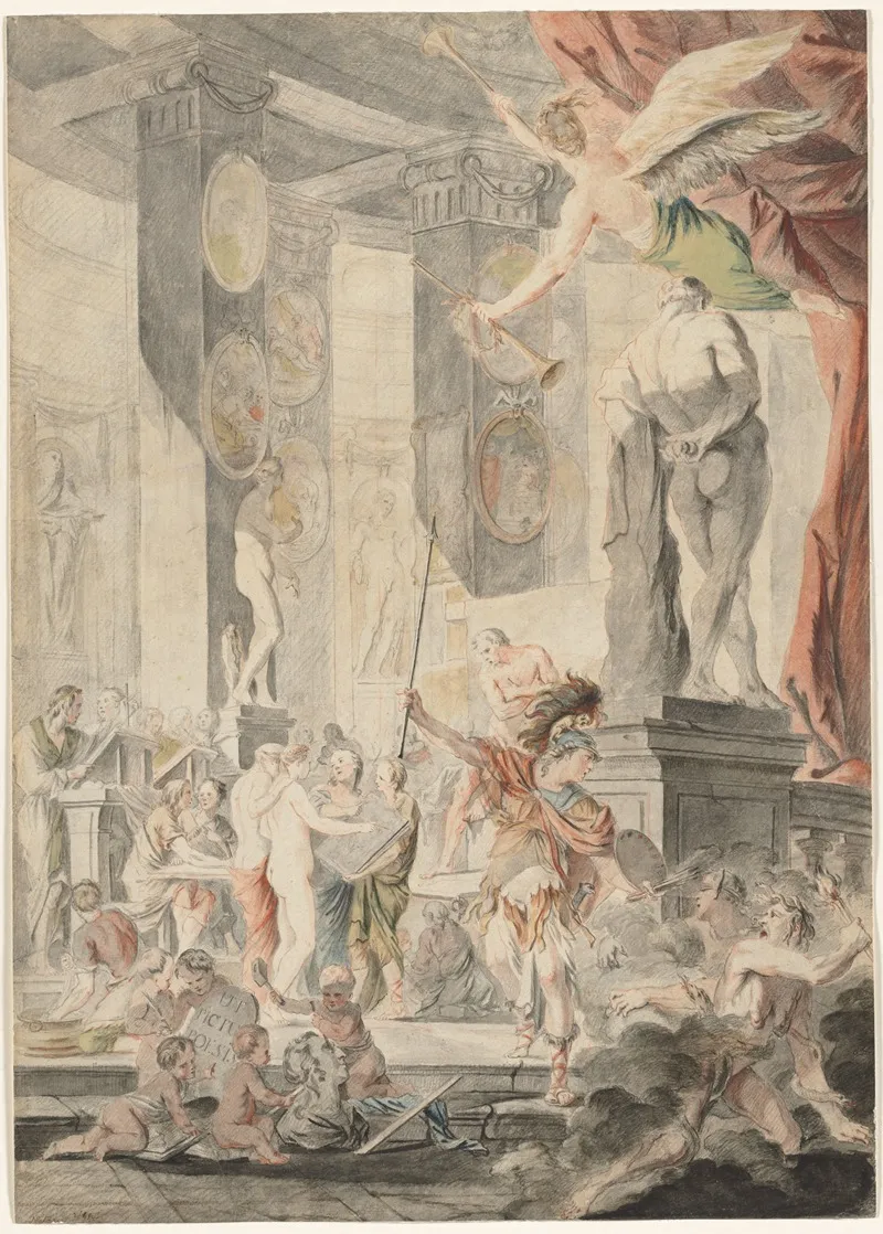 Ut Pictura Poesis 2 Wall Art by Charles-François Hutin - High-Resolution Digital Print