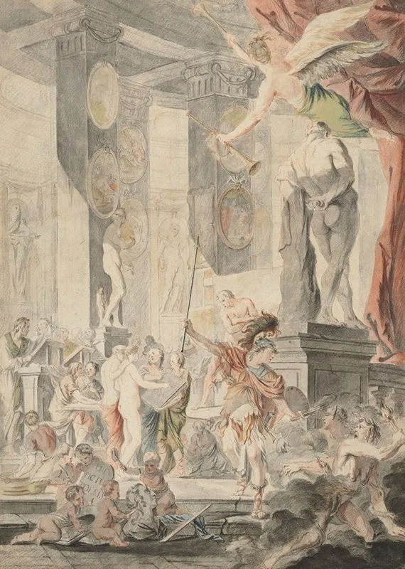 Ut Pictura Poesis Wall Art by Charles-François Hutin - High-Resolution Digital Print