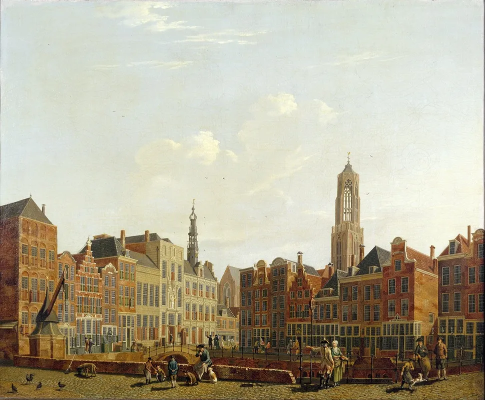 Utrecht Town Hall Bridge With Surroundings Wall Art by Isaac Ouwater - High-Resolution Digital Print
