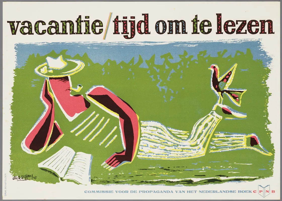 Vacantie Tijd Om Te Lezen Wall Art by Dick Elffers - High-Resolution Digital Print