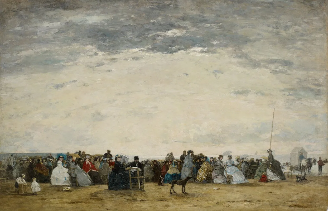 Vacationers On The Beach At Trouville