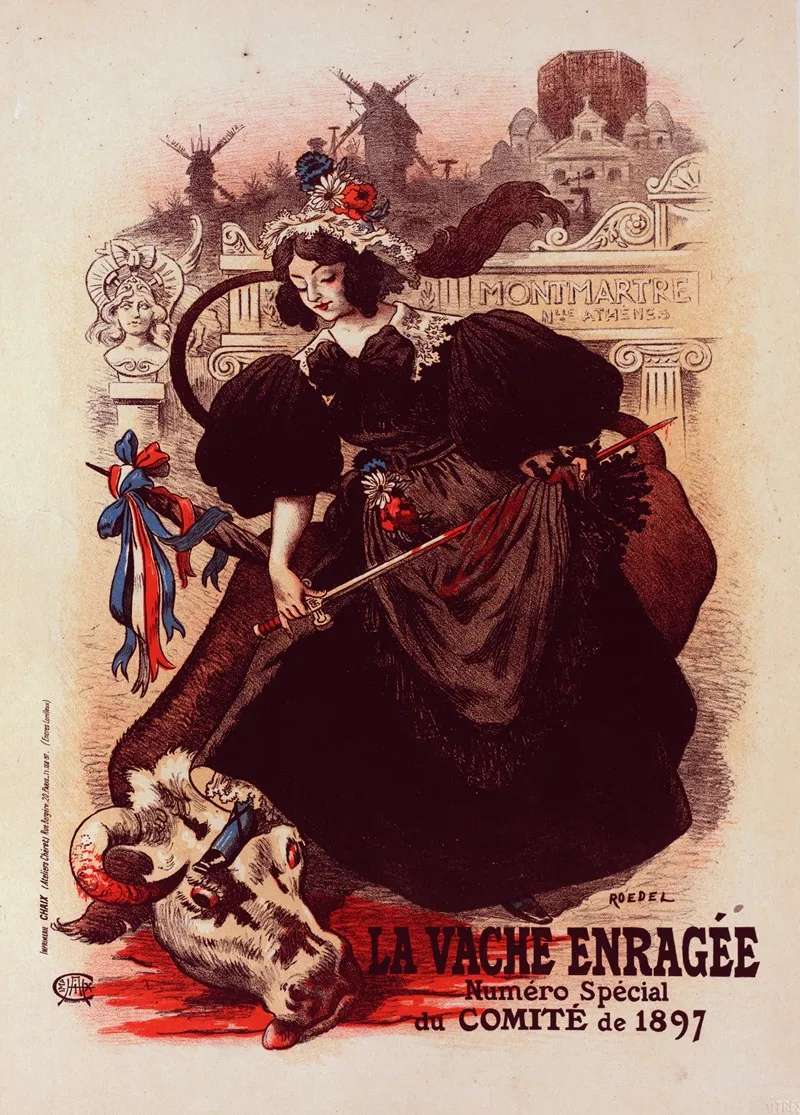 Vache Enragee 2 Wall Art by Auguste Roedel - High-Resolution Digital Print