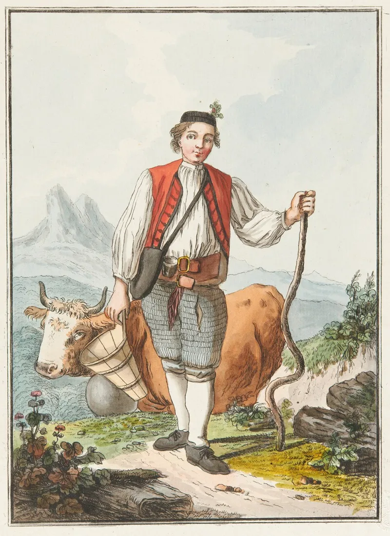 Vacher Allemand Du Canton De Fribourg Wall Art by Gottfried Locher - High-Resolution Digital Print