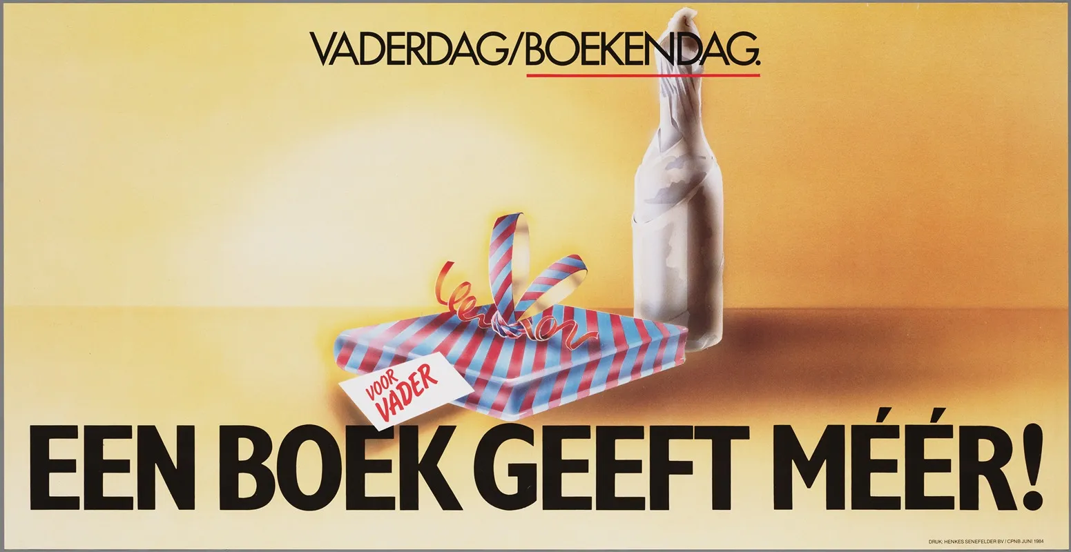 Vaderdag Boekendag Een Boek Geeft Meer Wall Art by Henkes Senefelder BV - High-Resolution Digital Print