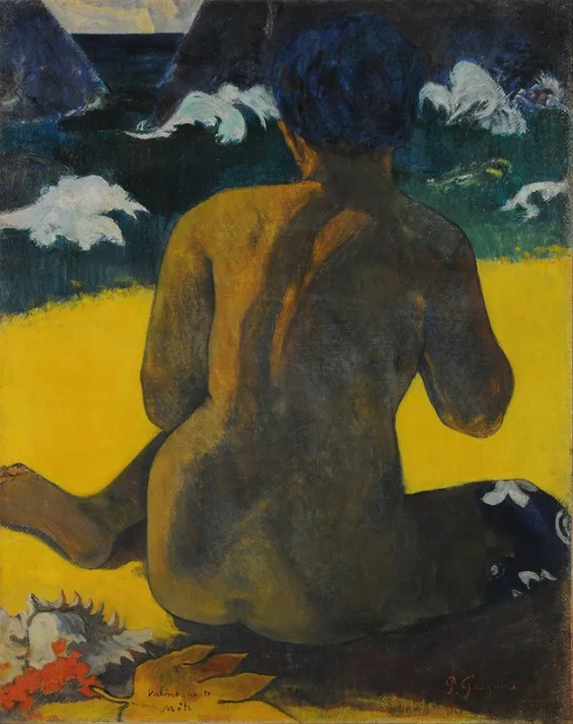 Vahine No Te Miti Woman At The Beach Wall Art by Paul Gauguin - High-Resolution Digital Print