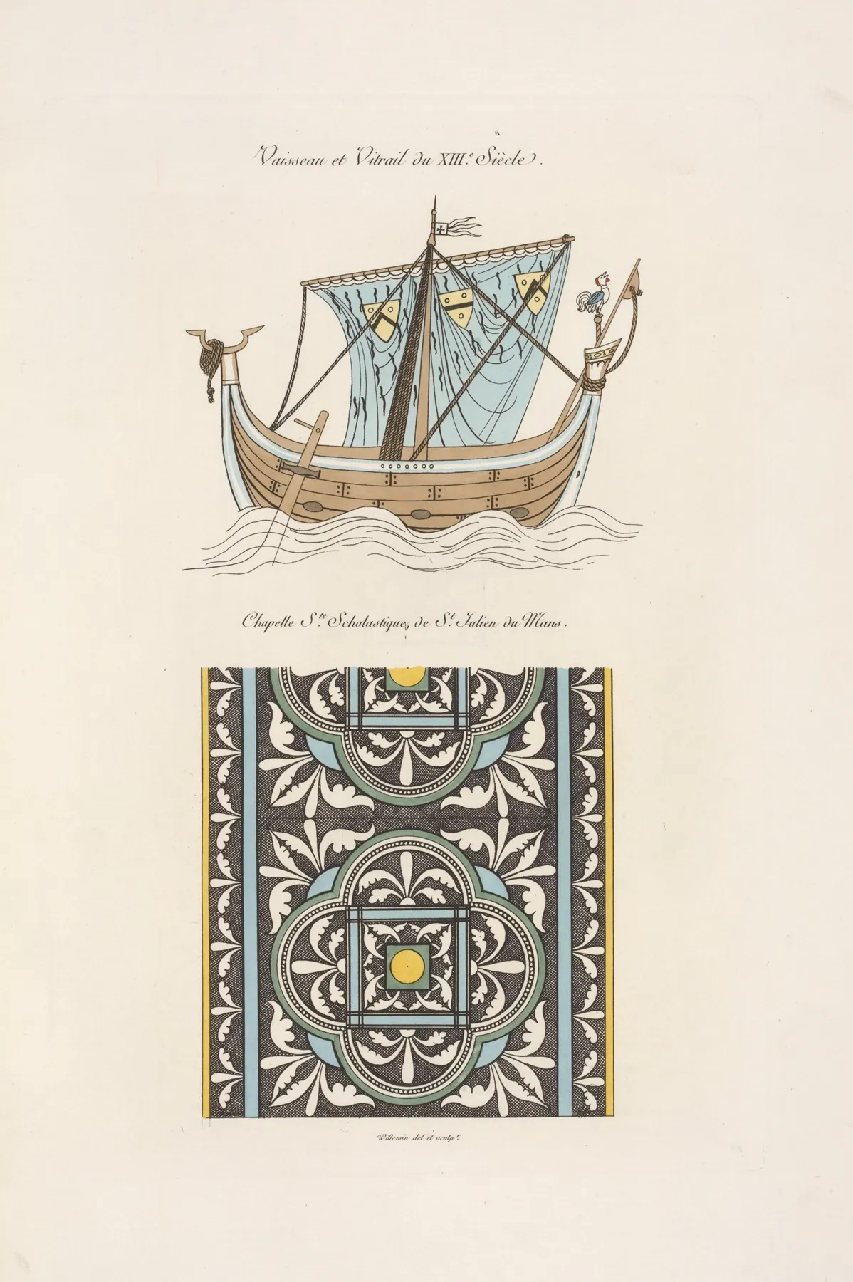 Vaisseau Et Vitrail Du Xiiie Siecle