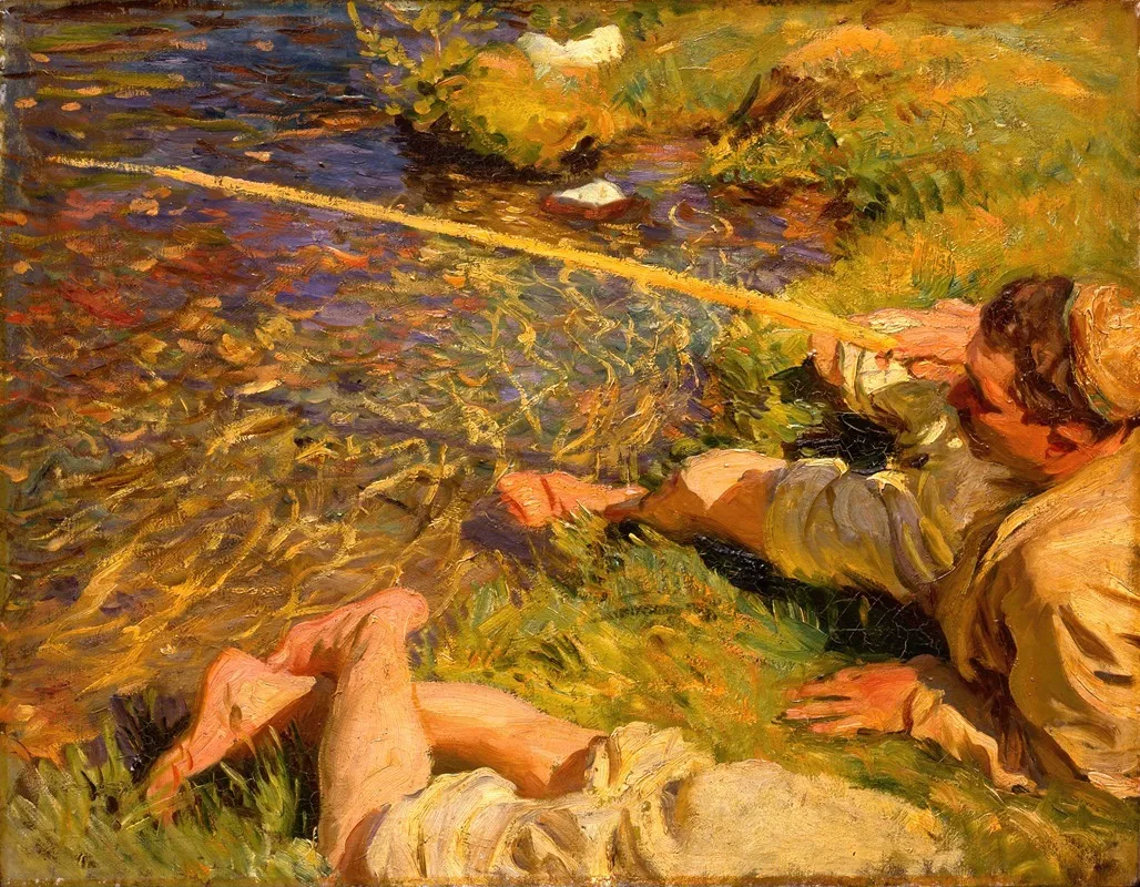 Val Daosta A Man Fishing
