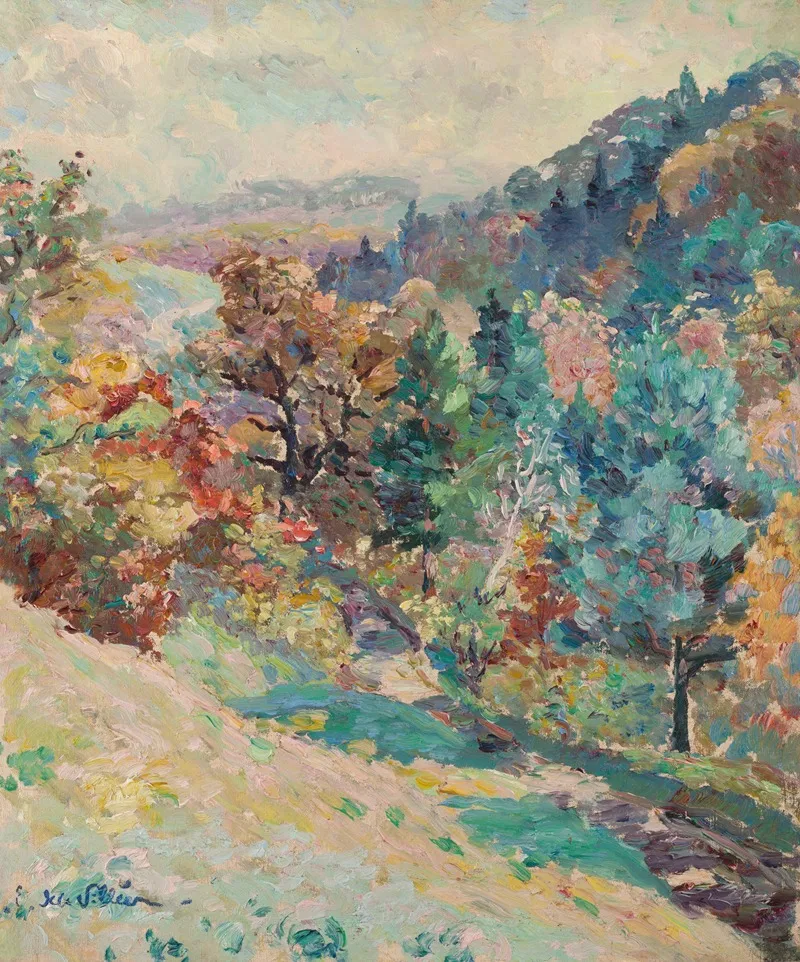 Vallee De Calamine Automne Wall Art by Emmanuel de La Villéon - High-Resolution Digital Print