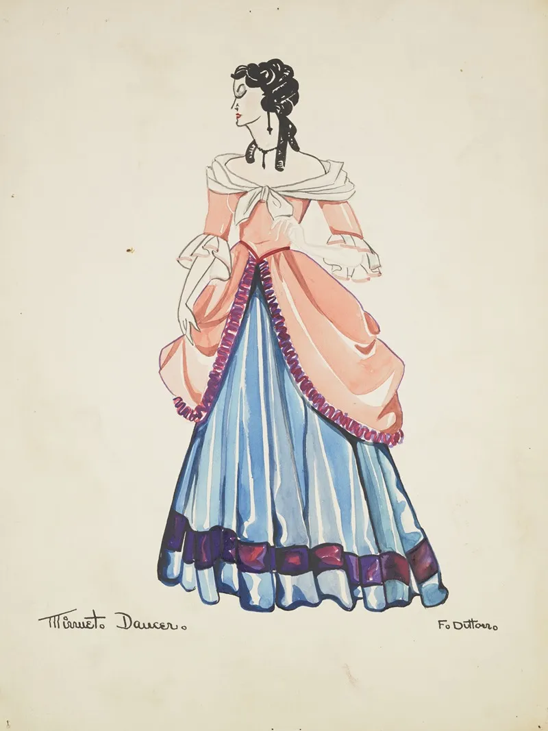 Valley Forge Minuet Dancer Wall Art by Fo Duttorro - High-Resolution Digital Print