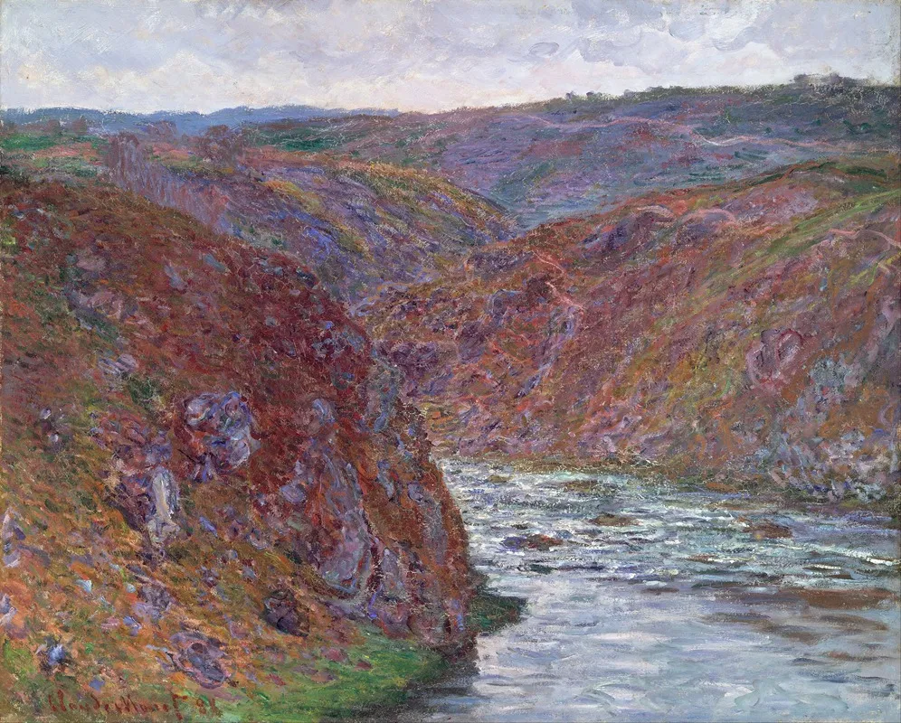 Valley Of The Creuse Gray Day Wall Art by Claude Monet - Canvas Print