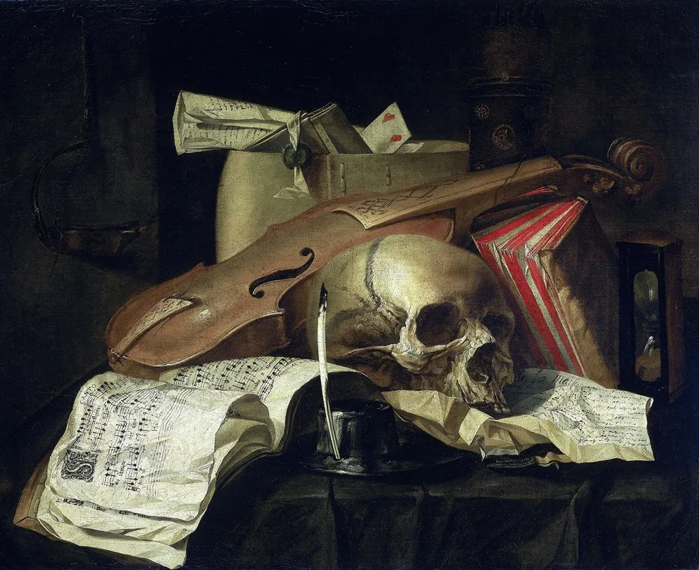 Vanitas Still Life 8 Wall Art by N.L. Peschier - High-Resolution Digital Print