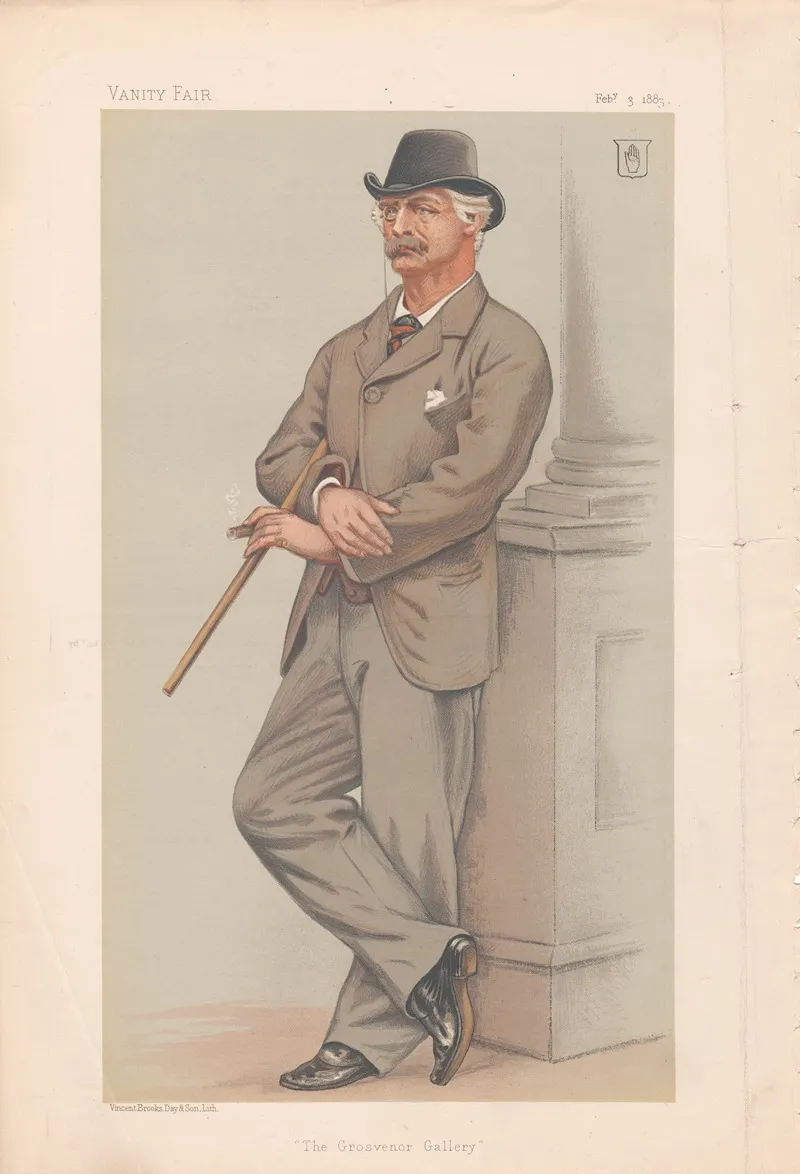 Vanity Fair Artists The Grosvernor Gallery Coutts Lindsay 3 February 1883 Wall Art by Joseph Middleton Jopling - High-Resolution Digital Print