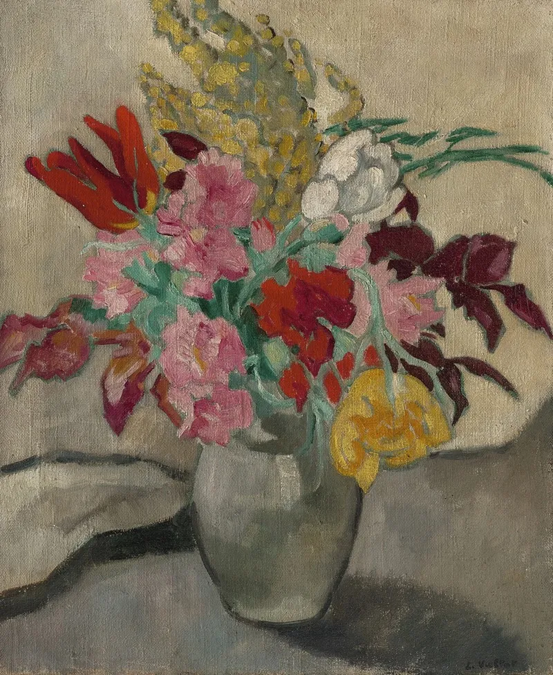 Vase Avec Bouquet De Fleurs Wall Art by Louis Valtat - High-Resolution Digital Print