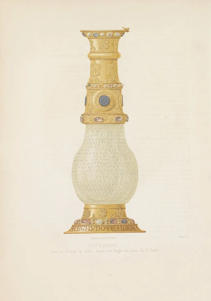 Vase De Cristal De Roche Donne Par Suger Au Tresor De St Denis Wall Art by Joseph Rose Lemercier - High-Resolution Digital Print