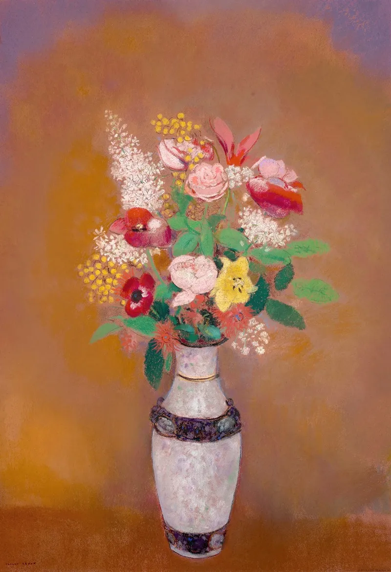 Vase De Fleurs 10 Wall Art by Odilon Redon - High-Resolution Digital Print