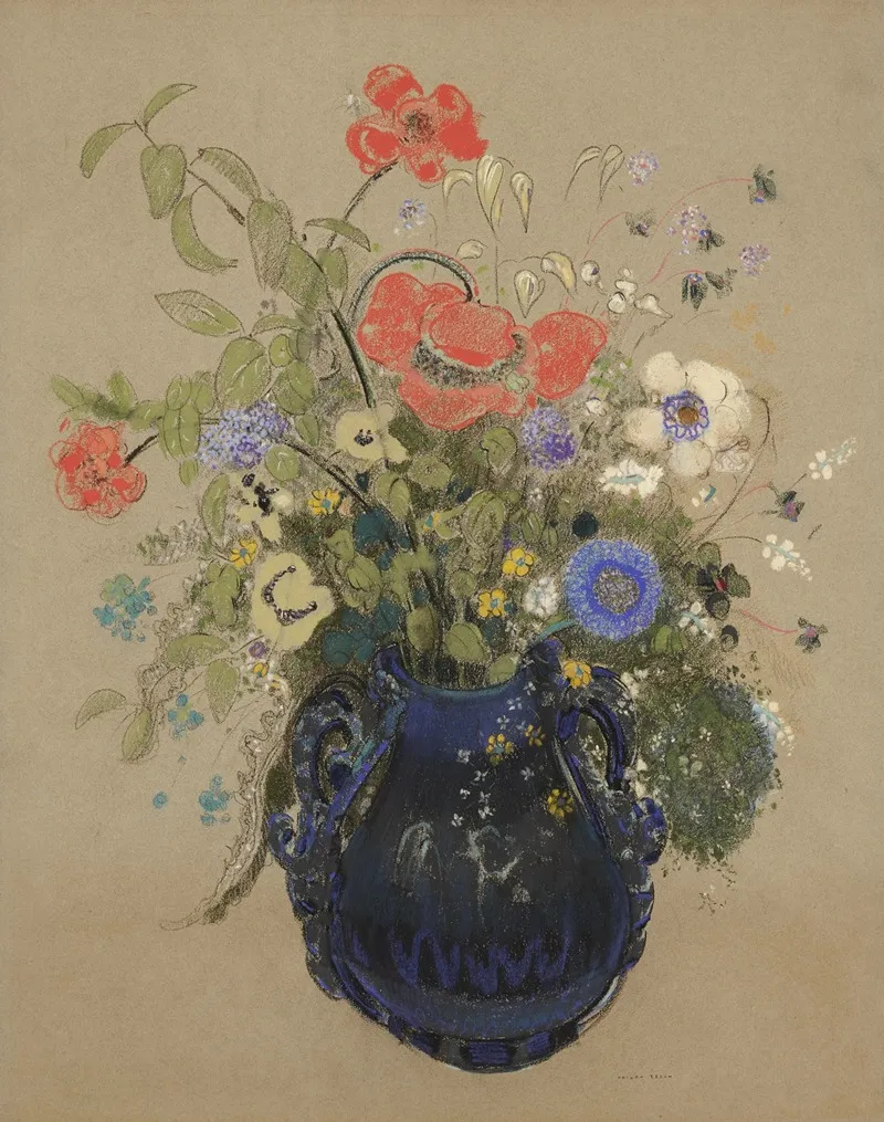 Vase De Fleurs 14 Wall Art by Odilon Redon - High-Resolution Digital Print
