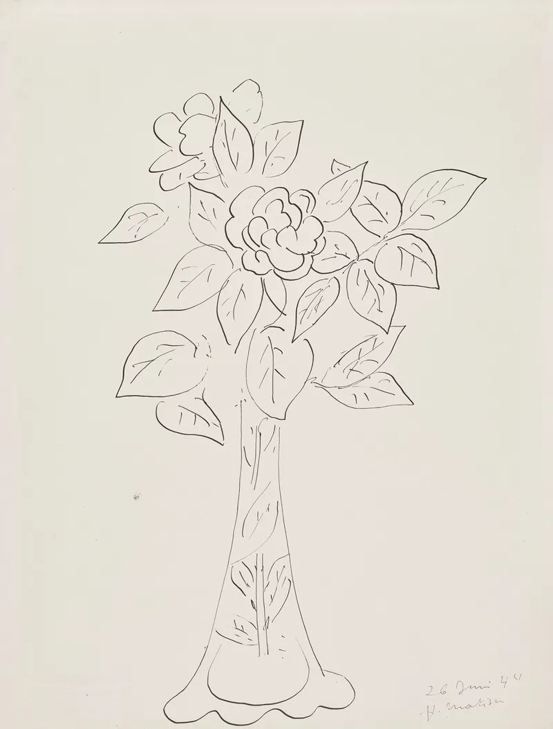 Vase De Fleurs 19 Wall Art by Henri Matisse - High-Resolution Digital Print