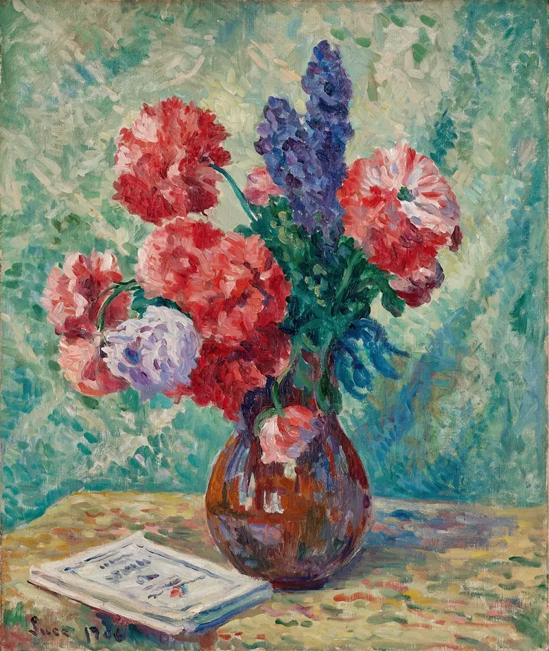 Vase De Fleurs 20 Wall Art by Maximilien Luce - High-Resolution Digital Print