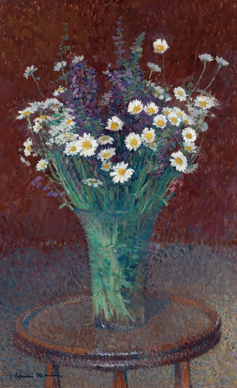 Vase De Marguerites Wall Art by Henri Martin - High-Resolution Digital Print