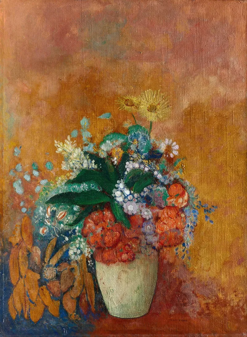 Vase Of Flowers 7 Wall Art by Odilon Redon - High-Resolution Digital Print