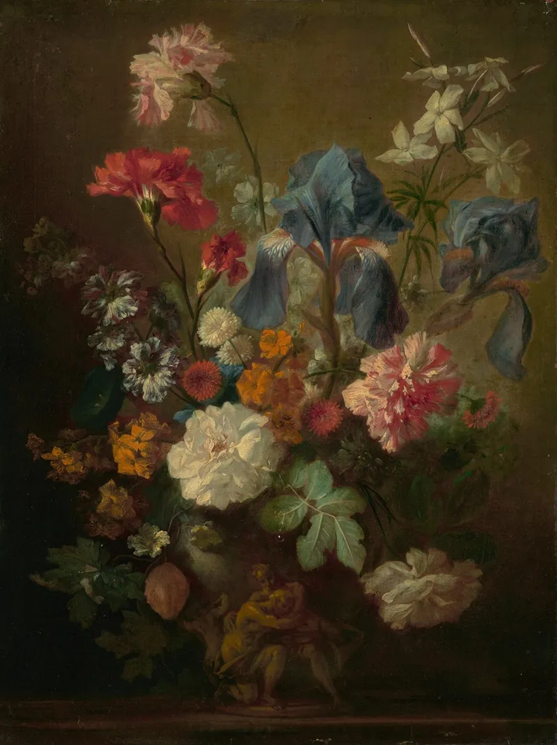 Vase Of Flowers Mid 18th Century Wall Art by Follower of Jan van Huysum - High-Resolution Digital Print