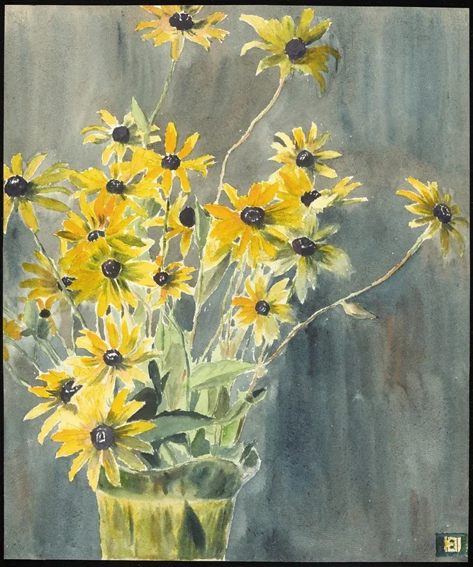 Vase With Blackeyed Susans