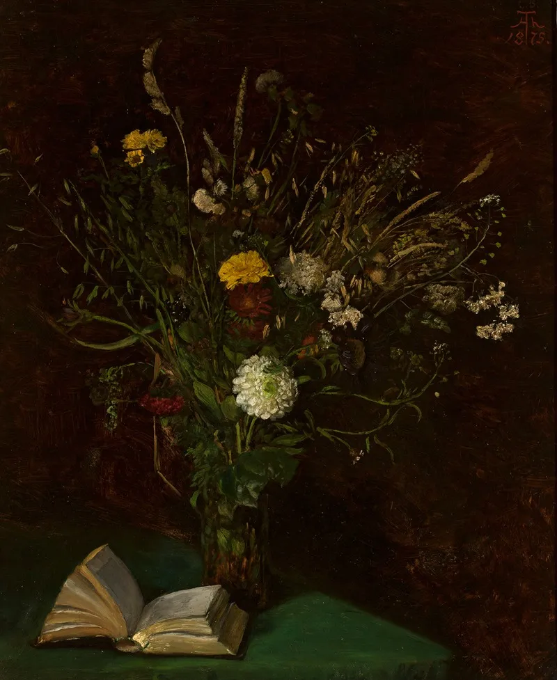 Vase With Flowers 4 Wall Art by Hans Thoma - High-Resolution Digital Print