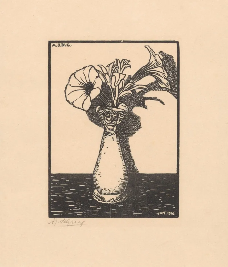 Vase With Flowers 6 Wall Art by Julie de Graag - High-Resolution Digital Print