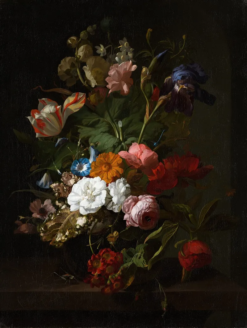Vase With Flowers Wall Art by Rachel Ruysch - High-Resolution Digital Print