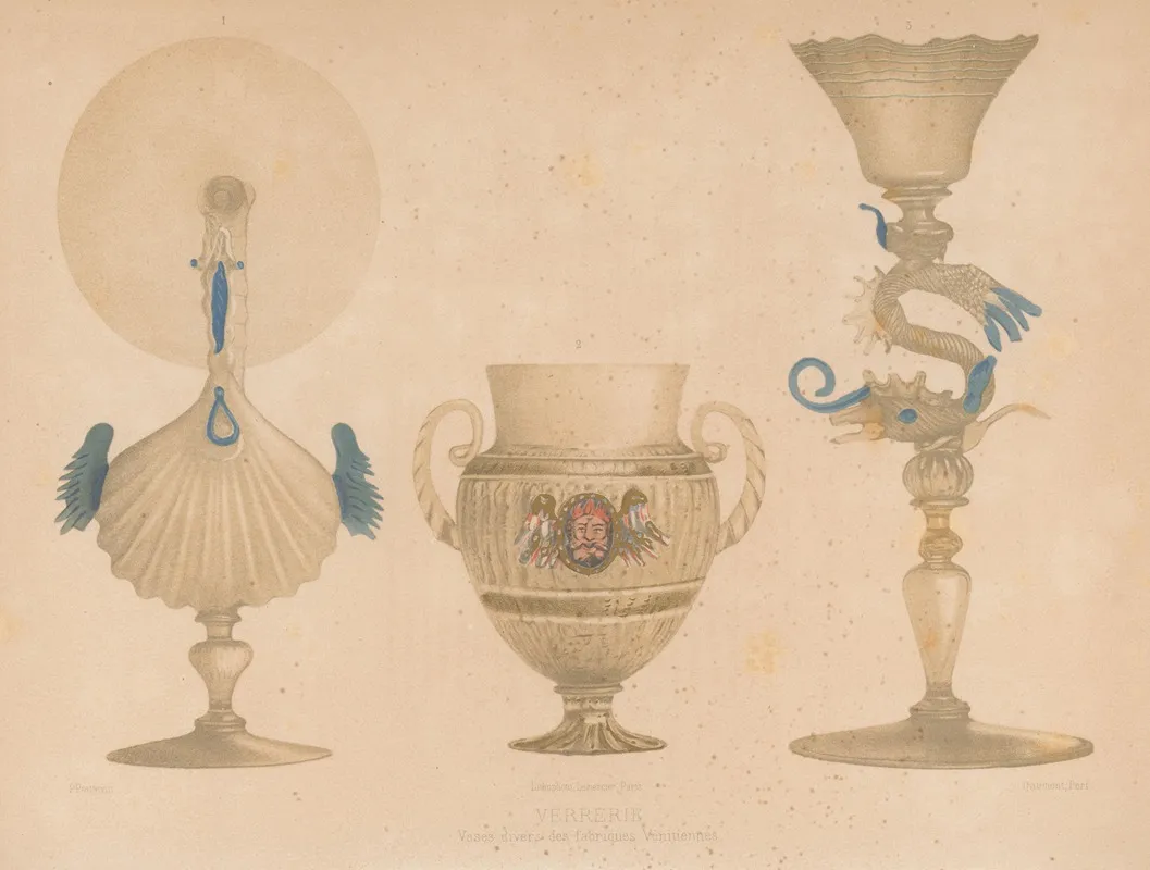 Vases Divers Des Fabriques Ventiennes Wall Art by Joseph Rose Lemercier - High-Resolution Digital Print