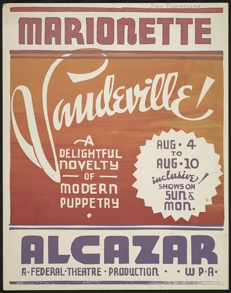 Vaudeville 6 Wall Art by Anonymous - High-Resolution Digital Print