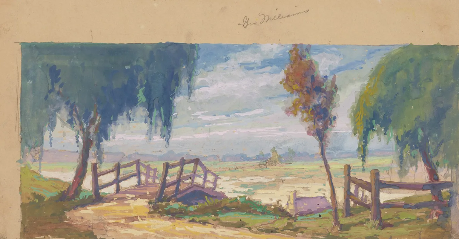 Vaudeville Pastoral Scene In Color 2 Wall Art by George Williams - High-Resolution Digital Print