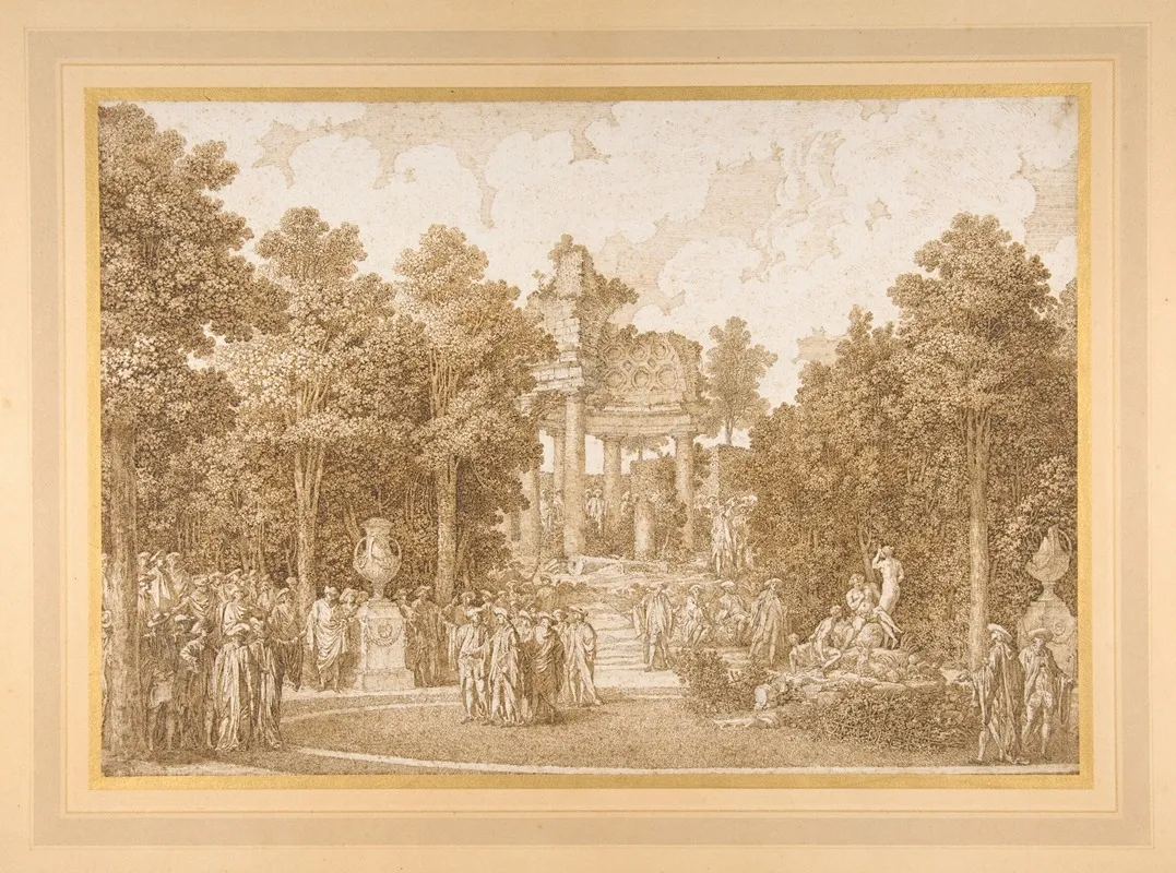 Veduta Del Boschetto Darcadia Dalla Parte Del Tempio