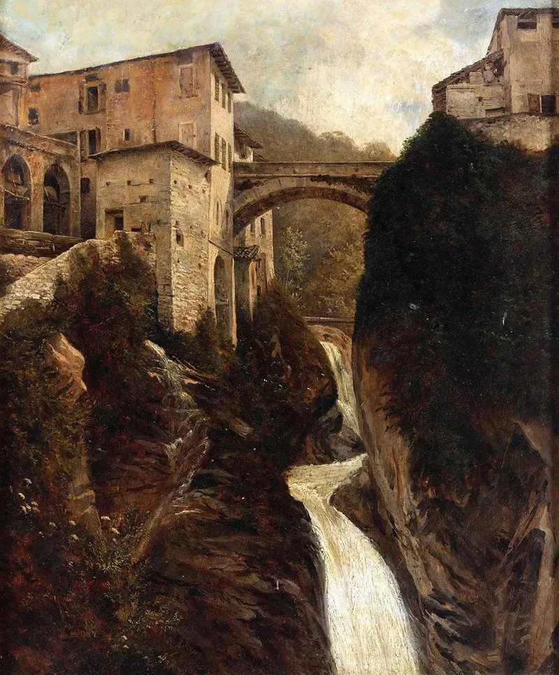 Veduta Di Nesso Wall Art by Pompeo Pozzi - High-Resolution Digital Print