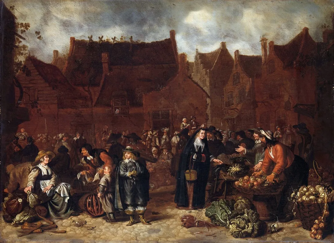 Vegetable Market 2 Wall Art by Sybrand van Beest - High-Resolution Digital Print