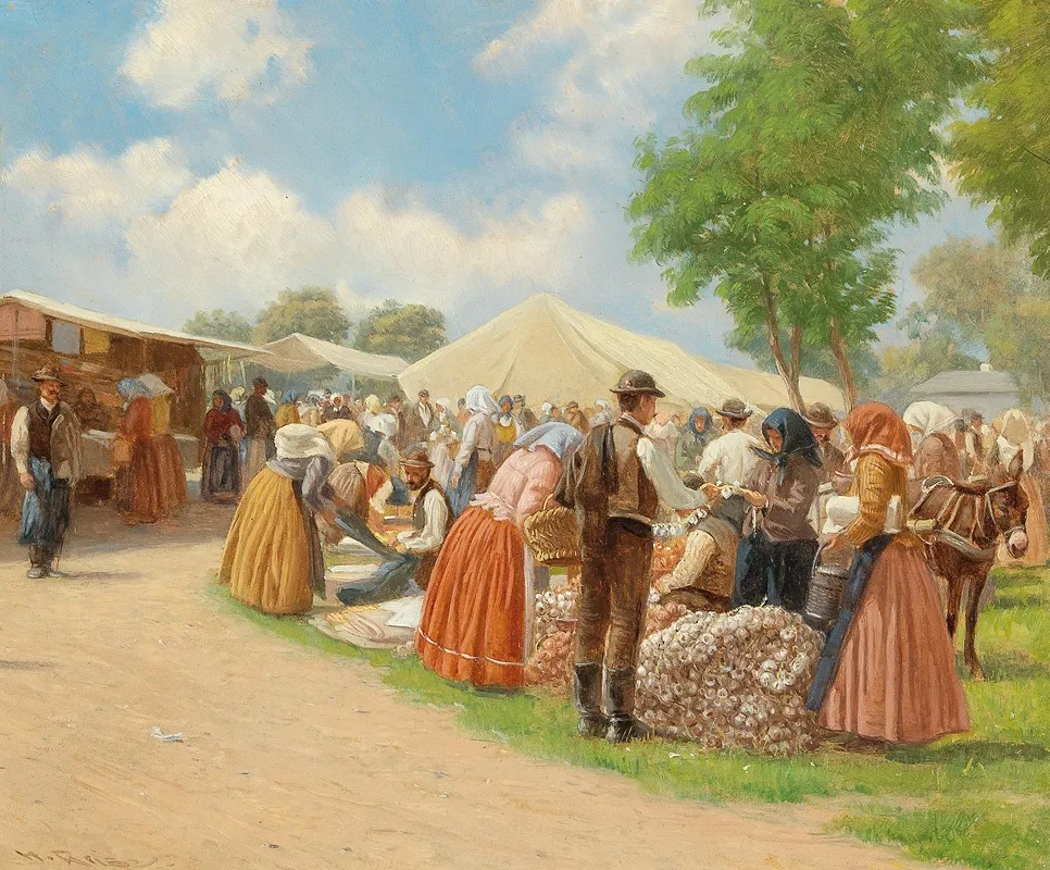 Vegetable Market 3 Wall Art by Hermann Reisz - High-Resolution Digital Print