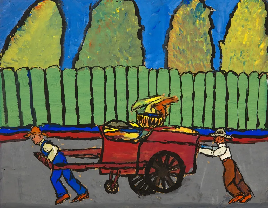 Vegetable Vendors Wall Art by Richard Brown Gathings Jr. - High-Resolution Digital Print